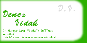 denes vidak business card